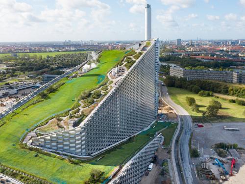 Steep pitched green roof